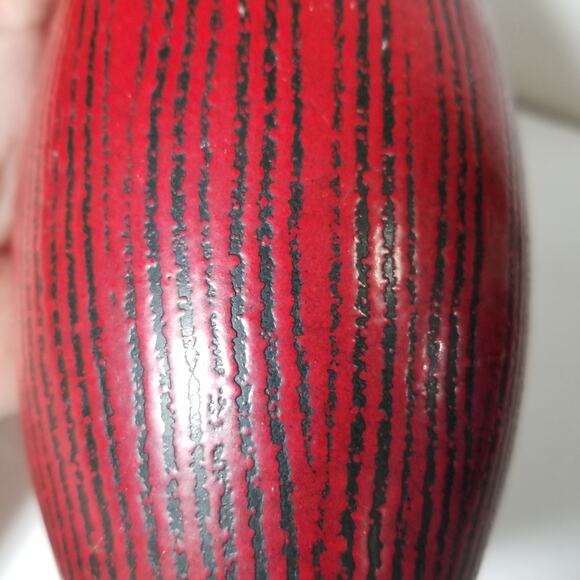 Hyalyn USA red ceramic vase (1.1162) - Picture 6 of 15